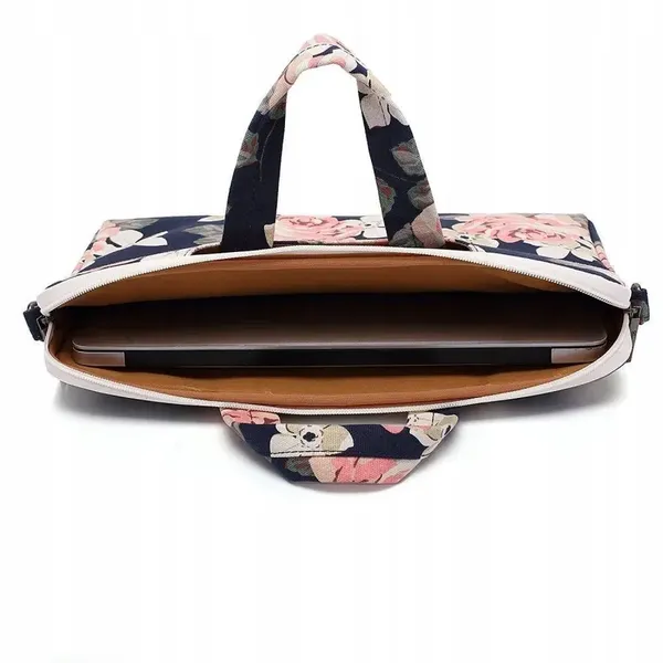 Torba Canvaslife Briefcase na laptopa 15-16'' - granatowo-różowa