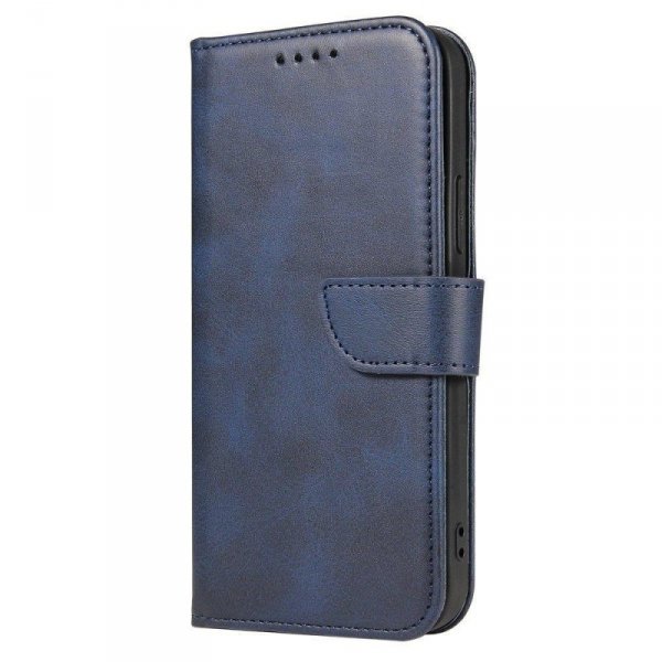 Magnet Case elegancki futerał etui pokrowiec z klapką i funkcją podstawki Samsung Galaxy A73 niebieski
