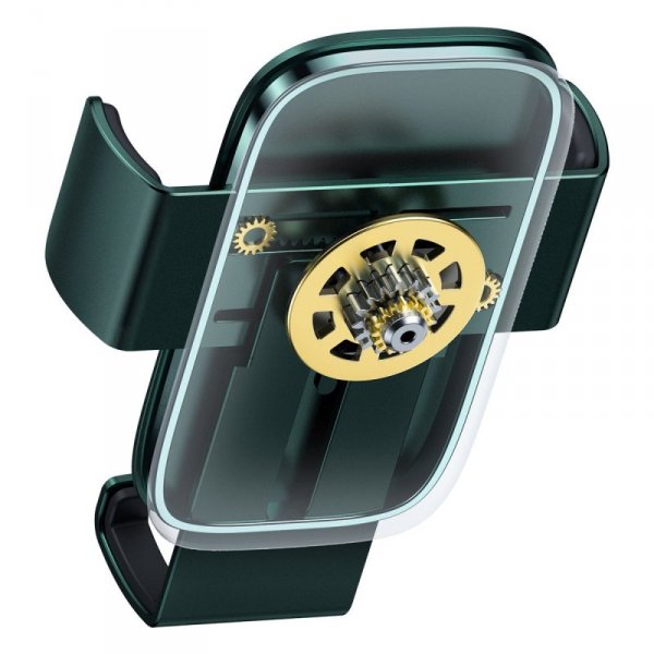 Baseus Metal Age II grawitacyjny uchwyt samochodowy na telefon na kratkę wentylacji zielony (SUJS000006)