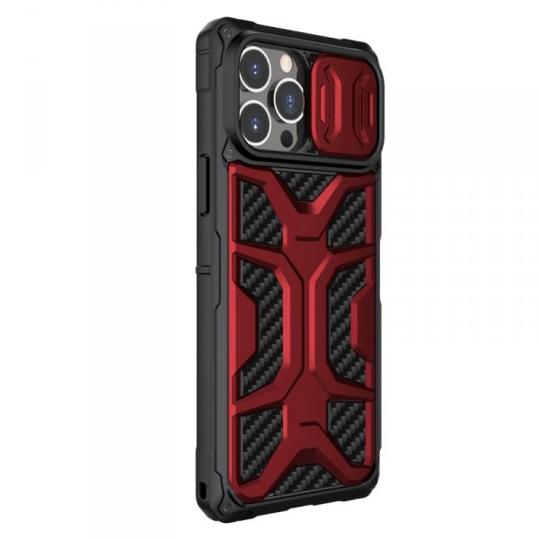 Nillkin Adventurer Case etui do iPhone 13 Pro pancerny pokrowiec z osłoną na aparat czerwony