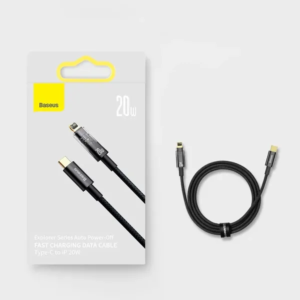 Kabel Baseus CATS000003 Lightning - USB-C 20W 480Mb/s 1m - niebieski