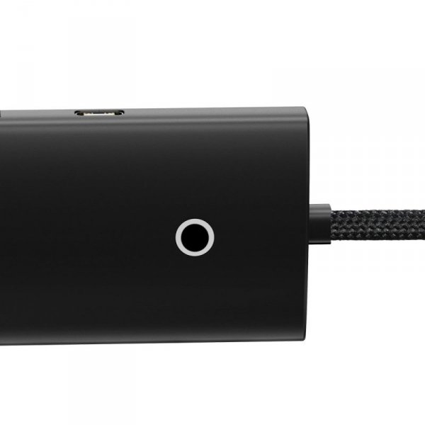 Baseus Lite Series przejściówka HUB USB Typ C - 4x USB 3.0 25cm czarny (WKQX030301)