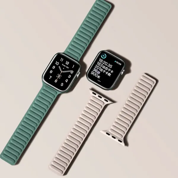 Pasek magnetyczny Magnetic Strap opaska bransoleta do Apple Watch 38 / 40 mm - czerwony