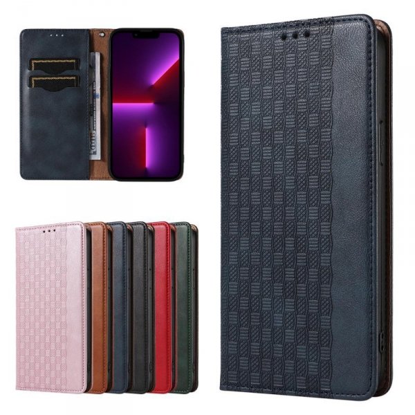 Magnet Strap Case etui do iPhone 12 Pro pokrowiec portfel + mini smycz zawieszka niebieski