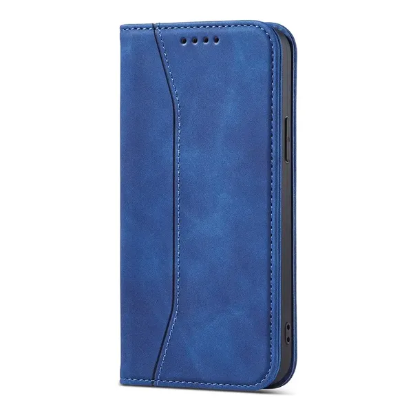 Magnet Fancy Case etui do iPhone 12 Pro Max pokrowiec portfel na karty kartę podstawka niebieski