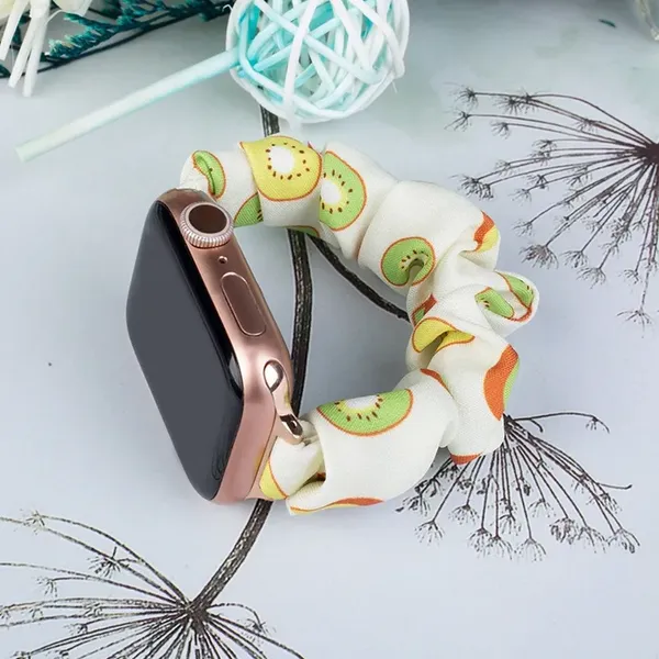 Materiałowa opaska do Apple Watch 38 / 40 / 41 mm pasek bransoleta bransoletka na gumce - kiwi