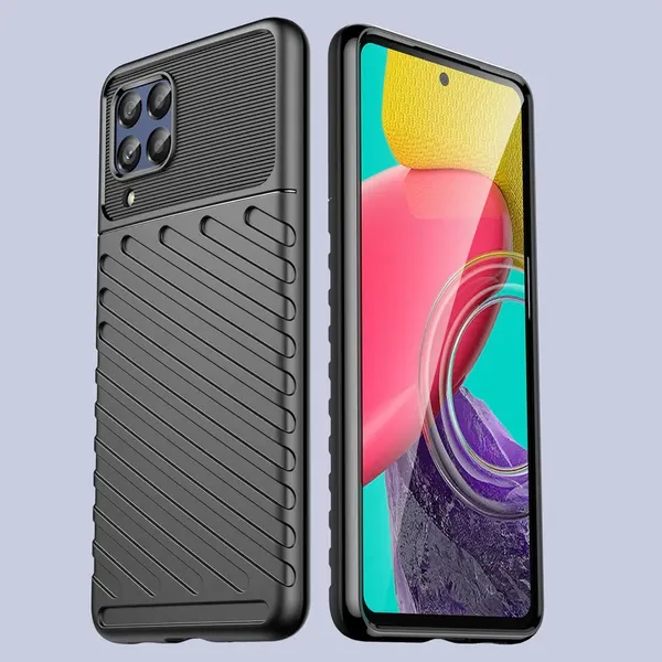 Thunder Case elastyczne pancerne etui pokrowiec Samsung Galaxy M53 5G czarny