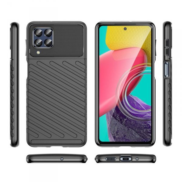 Thunder Case elastyczne pancerne etui pokrowiec Samsung Galaxy M53 5G czarny