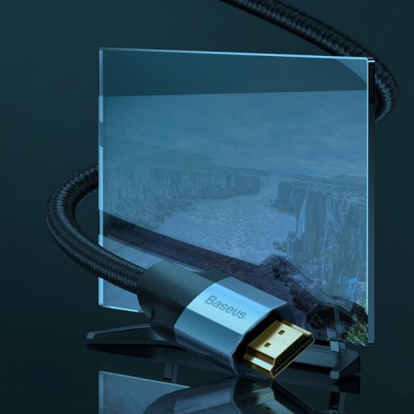 Baseus Enjoyment kabel adapter przewód HDMI 4K60Hz 0.75m ciemnoszary