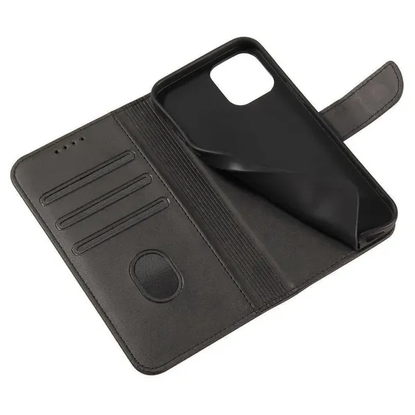 Magnet Case elegancki futerał etui pokrowiec z klapką i funkcją podstawki Realme C35 czarny