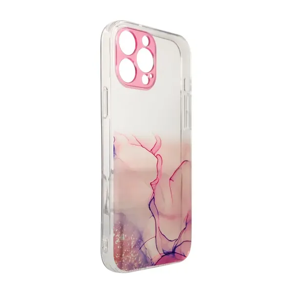 Marble Case etui do iPhone 13 Pro Max żelowy pokrowiec marmur różowy