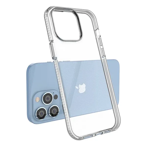 Spring Case etui iPhone 14 Pro Max silikonowy pokrowiec z ramką czarne
