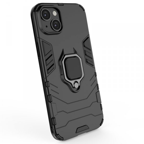 Ring Armor etui do iPhone 14 Plus pancerny pokrowiec uchwyt magnetyczny ring czarne