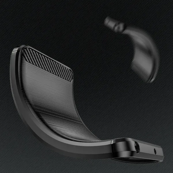Carbon Case etui iPhone 14 Pro elastyczny żelowy pokrowiec na tył plecki czarny