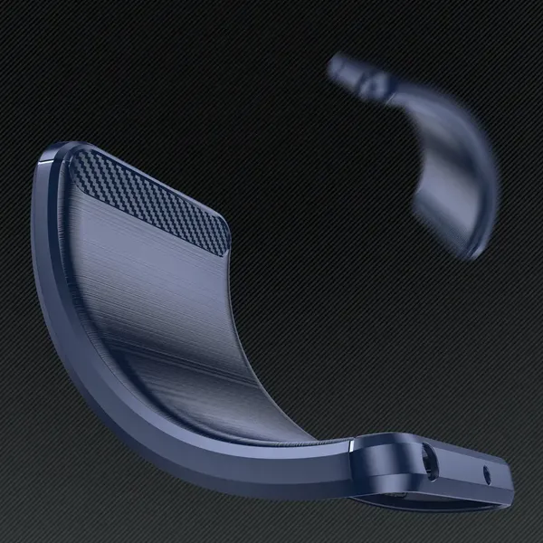 Carbon Case etui iPhone 14 Pro Max elastyczny żelowy pokrowiec na tył plecki niebieski