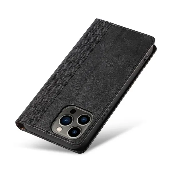 Magnet Strap Case etui iPhone 14 pokrowiec z klapką portfel mini smycz podstawka czarne