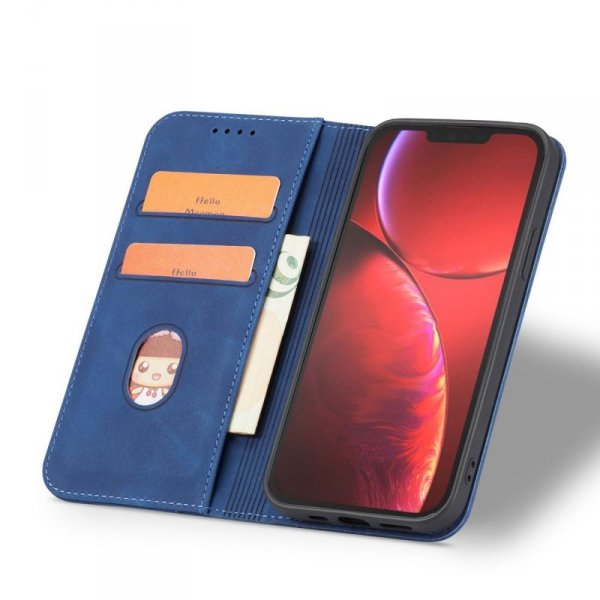 Magnet Fancy Case etui iPhone 14 Pro Max pokrowiec z klapką portfel podstawka niebieskie