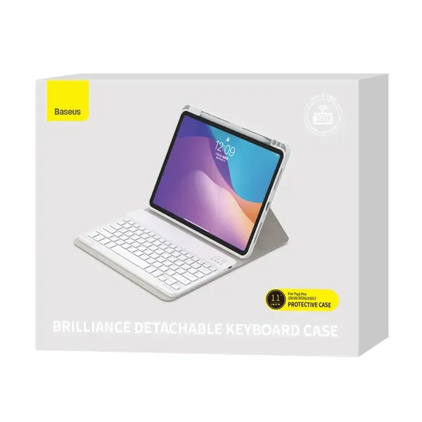 Baseus Brilliance etui z klawiaturą na iPad Pro 11" (2018 / 2020 / 2021) biały (ARJK000002)