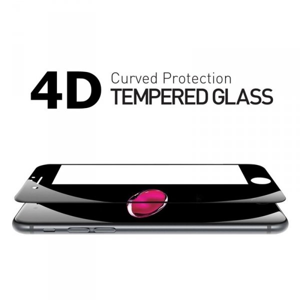 HardGlass MAX 5D - Szkło Hartowane na cały ekran do Apple iPhone 7 PLUS / 8 PLUS (5,5&quot;) kolor biały