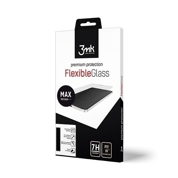 3MK FlexibleGlass Max iPhone Xr czarny/black, Szkło Hybrydowe z wzmocnionymi krawędziami