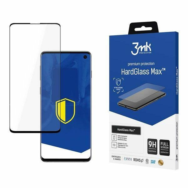3MK HardGlass Max New Sam G973 S10czarny/black, FullScreen Glass Sensor-Dot Finger Print