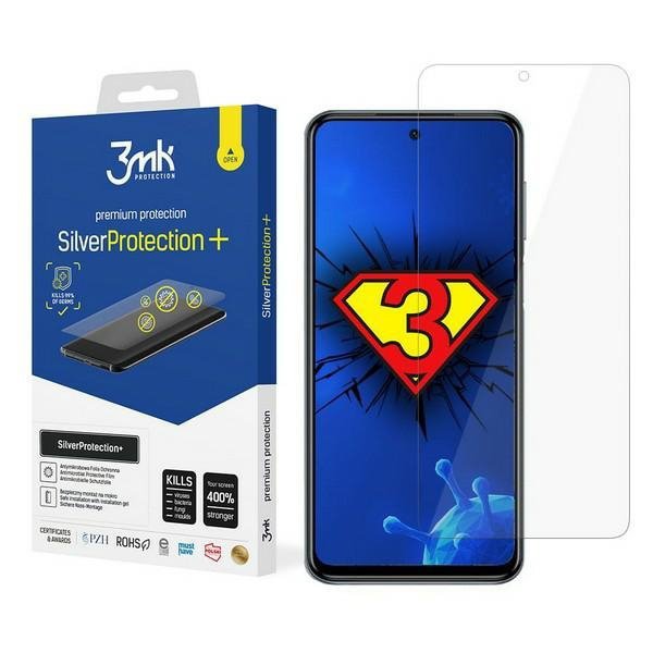 3MK Silver Protect+ Xiaomi Redmi Note 10Pro, Folia Antymikrobowa montowana na mokro