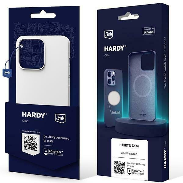3MK Hardy Case iPhone 15 Pro Max 6.7&quot; srebrno-biały/silver-white MagSafe