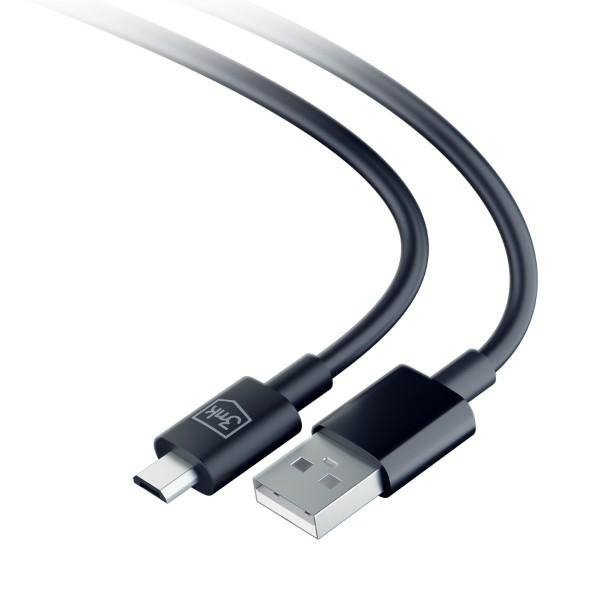 3MK Hyper Cable USB-A - Micro USB1.2m 5V 2,4A Czarny/Black Kabel