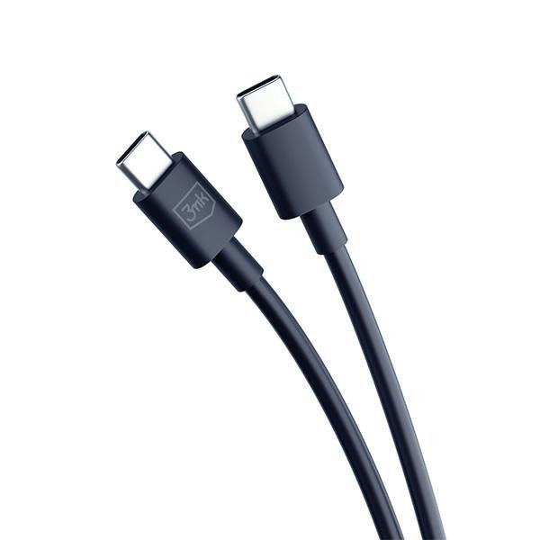 3MK Hyper Charger PD 45W ład. sieć.czarna/black + 2x USB-C Cables