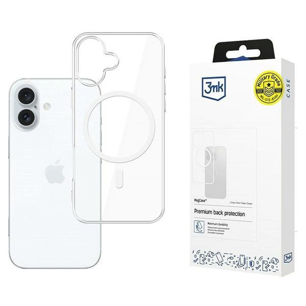 3MK MagCase iPhone 16 6.1&quot;przezroczysty/clear kompatybilne z MagSafe