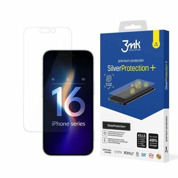 3MK SilverProtect+ iPhone 16 Plus 6.7&quot;Folia Antymikrobowa montowana na mokro
