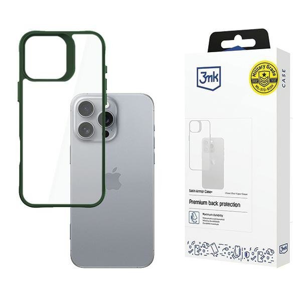 3MK SatinArmor+ Case iPhone 16 Pro Max6.9&quot; zielony/green Military Grade