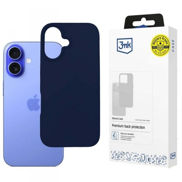 3MK Silicone Case iPhone 16 6.1"         granatowy/dark navy