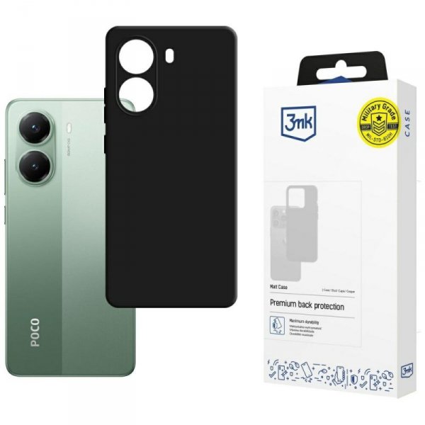 Etui 3MK Matt Case do POCO X7 Pro czarny/black