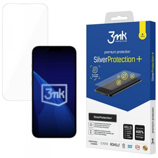 Folia Antymikrobowa montowana na mokro   3MK SilverProtect+ do Apple iPhone 16E