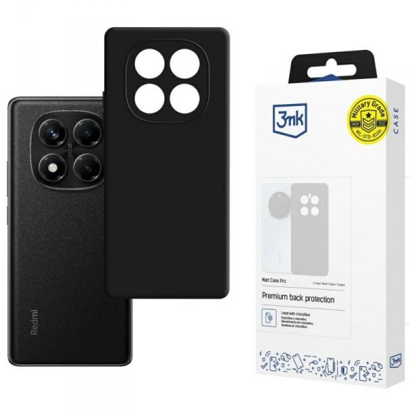 Etui 3MK Matt Case Pro do Redmi Note 14  Pro 4G czarny