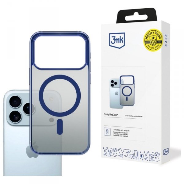 Etui 3MK Frosty MagCase do Apple iPhone  17 Pro niebieski