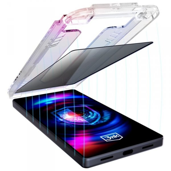 Szkło hartowane 3MK HardGlass Max        Privacy z aplikatorem do Apple iPhone 16 Pro Max