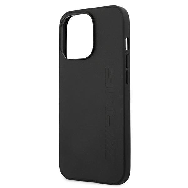 AMG AMHCP13LDOLBK iPhone 13 Pro / 136,1&quot; czarny/black hardcase Leather Hot Stamped