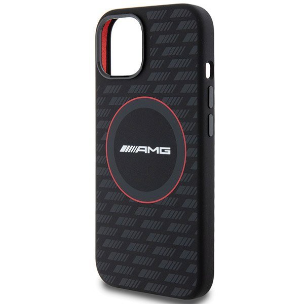 AMG AMHMP15S23SMRK iPhone 15 / 14 / 13 6.1&quot; czarny/black hardcase Silicone Carbon Pattern MagSafe