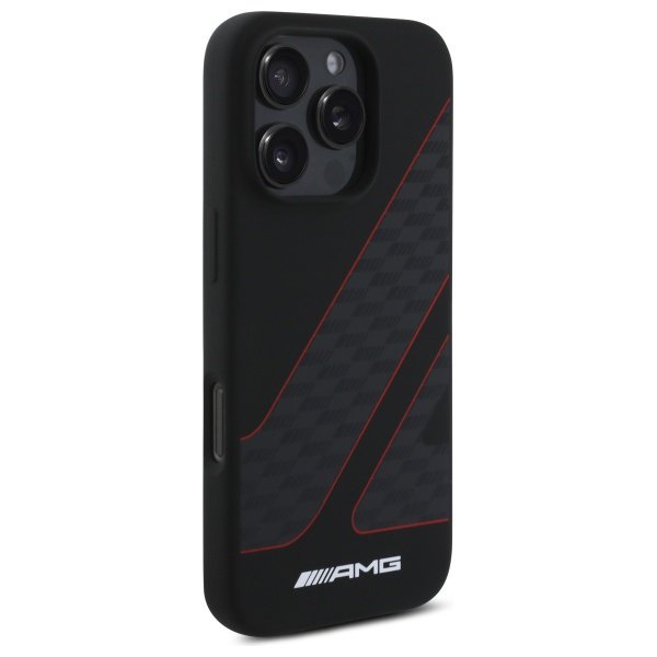 AMG AMHMP16L2SCFR iPhone 16 Pro 6.3&quot;     czarny/black hardcase Checkered Flag Pattern MagSafe
