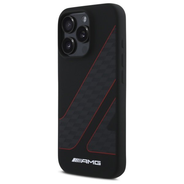 AMG AMHMP16X2SCFR iPhone 16 Pro Max 6.9&quot; czarny/black hardcase Checkered Flag Pattern MagSafe