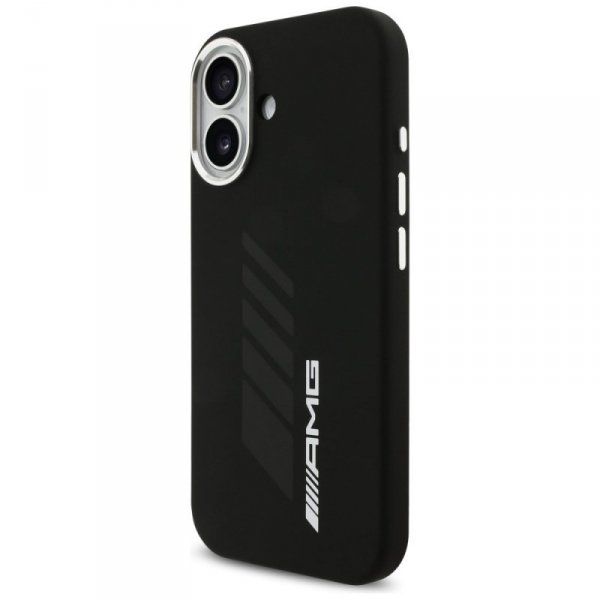 Oryginalne Etui AMG Silicone do iPhone 17 | MagSafe | Oversize Rhombs - Black