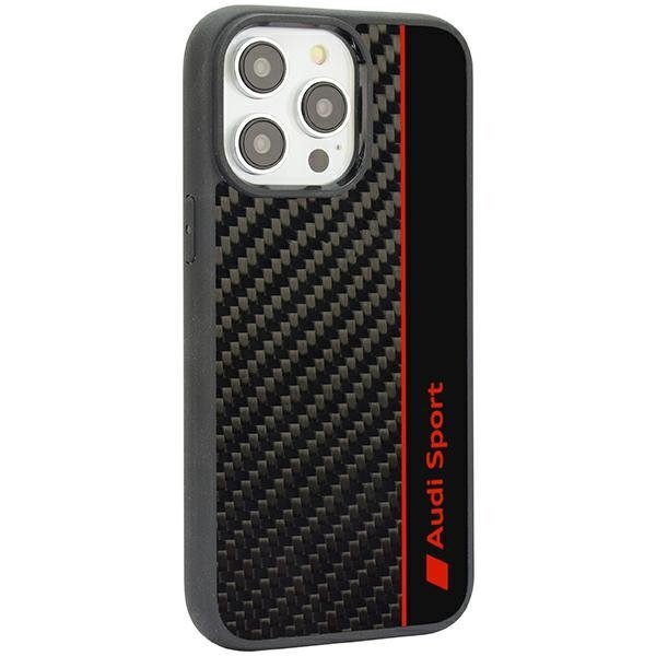 Audi Carbon Fiber Stripe iPhone 14 Pro 6.1&quot; czarny/black hardcase AUS-TPUPCIP14P-R8/D1-BK