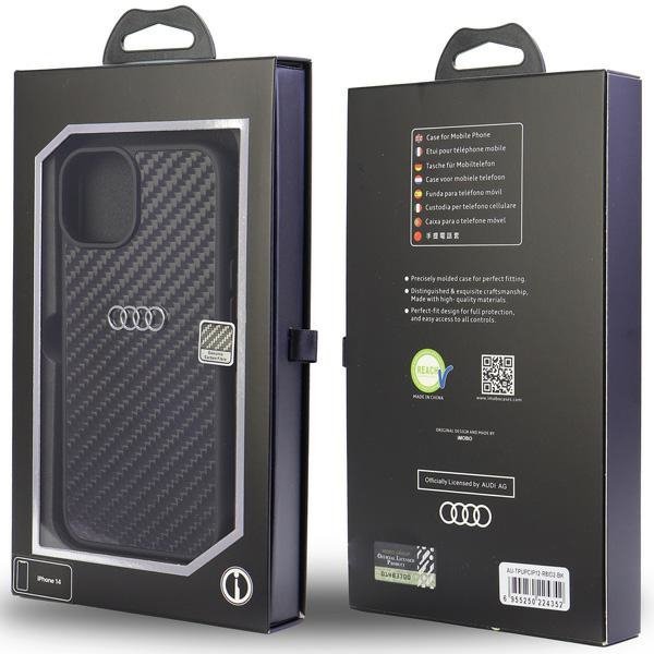 Audi Carbon Fiber iPhone 12/12 Pro 6.1&quot; czarny/black hardcase AU-TPUPCIP12P-R8/D2-BK