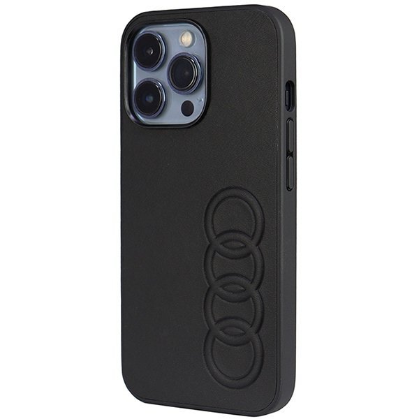 Audi Synthetic Leather iPhone 13 Pro / 13 6.1&quot; czarny/black hardcase AU-TPUPCIP13P-TT/D1-BK
