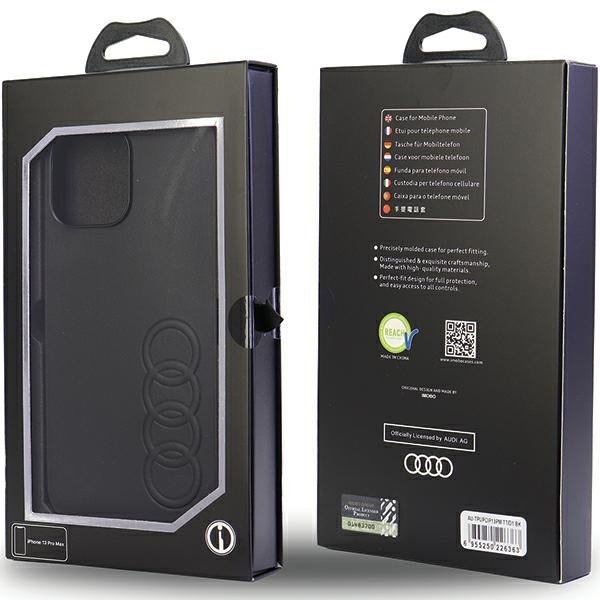 Audi Synthetic Leather iPhone 13 Pro Max 6.7&quot; czarny/black hardcase AU-TPUPCIP13PM-TT/D1-BK