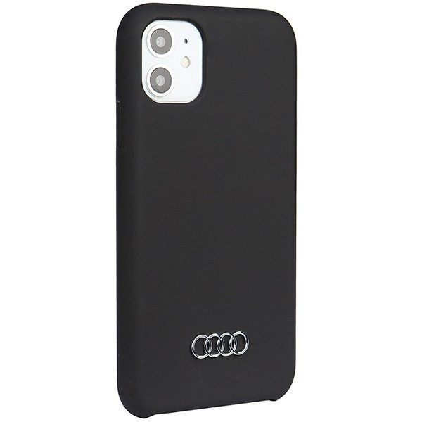 Audi Silicone Case iPhone 11 / Xr 6.1&quot; czarny/black hardcase AU-LSRIP11-Q3/D1-BK