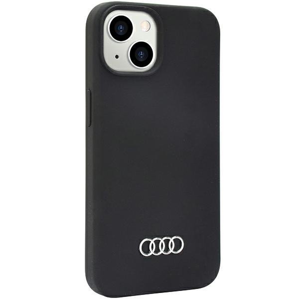 Audi Silicone Case iPhone 14 / 15 / 13 6.1&quot; czarny/black hardcase AU-LSRIP14-Q3/D1-BK