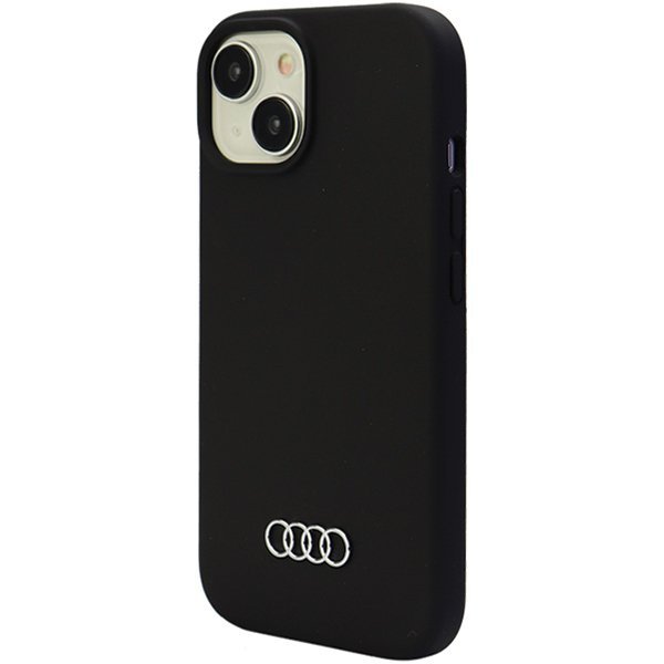 Audi Silicone Case iPhone 15 Plus / 14 Plus 6.7&quot; czarny/black hardcase AU-LSRIP15M-Q3/D1-BK